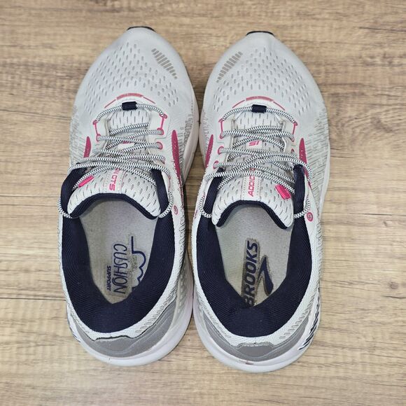 Brooks Addiction GTS 15 Women's Size 8.5 2E (Extra Wide) Gray Pink Running Shoes - Picture 5 of 9